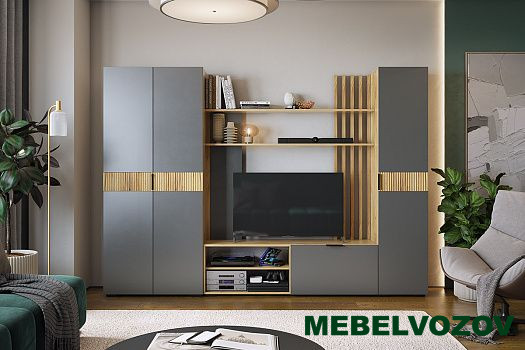 Гостиная Бери К2 (дуб крафт золотой/графит) от Mebelvozov в Нижнем Новгороде