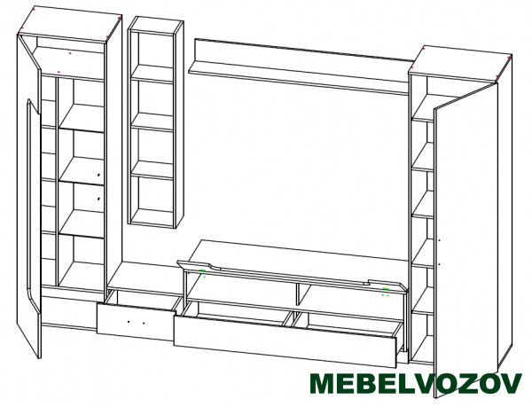 Шкаф для ТВ LOFT-20 (Бронзовый век/Дуб Крафт) от интернет магазина Mebelvozov в Нижнем Новгороде