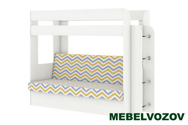 Кровать-Диван 2-х этажная Карамель 75 (Бодега светлый/бодега светлый) детальное изображение от магазина mebelvozov.ru в Нижнем Новгороде