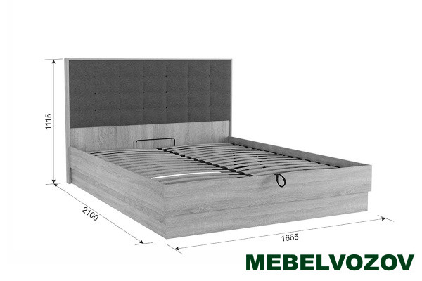 фото  Кровать с подъемным механизмом 1.6 Николь от магазина Мебельвозов в Нижнем Новгороде  Кровать с подъемным механизмом 1.6 Николь от магазина Мебельвозов в Нижнем Новгороде