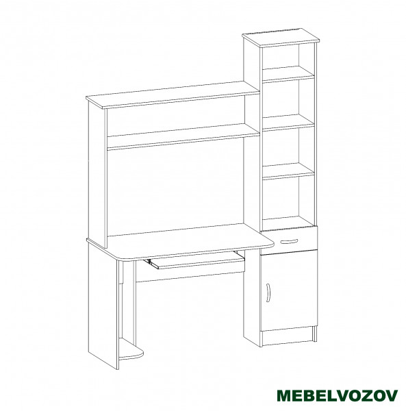 Стол компьютерный Интел-2(Бодега темная/бодега светлая) - фото от магазина Мебельвозов в Нижнем Новгороде Стол компьютерный Интел-2(Бодега темная/бодега светлая) от магазина Мебельвозов в Нижнем Новгороде