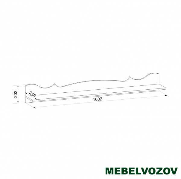Новая картинка полка в гостинную латте 90-02 фабрики Атлант от Мебельвозов в Нижнем Новгороде