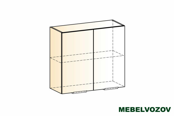 Стоун шкаф навесной L800 H720 2 дв.гл. фото от Мебельвозов в Нижнем Новгороде