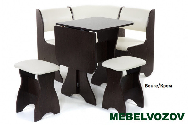 Кухонный уголок Тюльпан-мини Венге/Крем от магазина Мебельвозов в Нижнем Новгороде