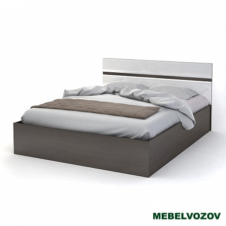 ВЕГАС кровать 1600 (венге/белый глянец) от магазина Мебельвозов в Нижнем Новгороде