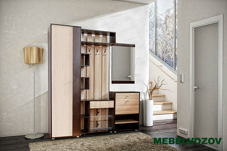 Модульная прихожая "Мини-Лайт" (венге/ясень) вариант 7 от магазина Мебельвозов в Нижнем Новгороде