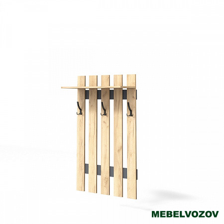 Вешалка в прихожую "Мини-Лайт" МЛ-3 (графит/дуб золотой крафт) от магазина Мебельвозов в Нижнем Новгороде