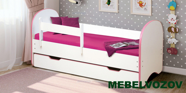 Кровать детская "Радуга" с 1 ящиком 700*1400 детальное изображение от магазина mebelvozov.ru в Нижнем Новгороде