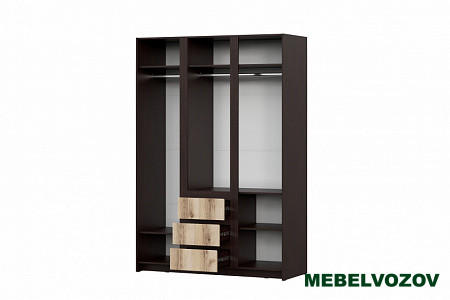 Прага Шкаф для одежды трехстворчатый (без зеркала) от компании Мебельвозов в Нижнем Новгороде