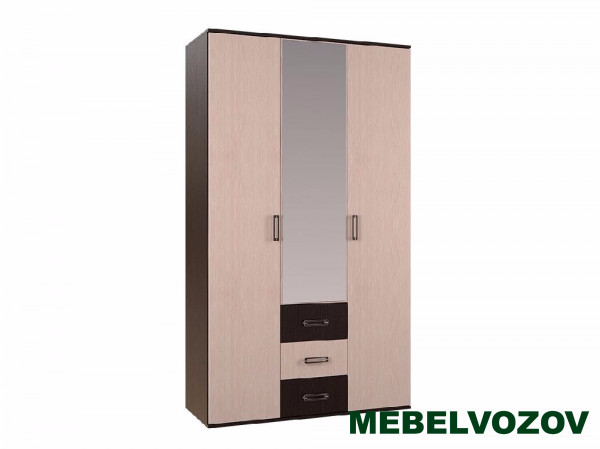 Шкаф с зеркалом "Белла" 3-х створчатый  от компании Мебельвозов в Нижнем Новгороде