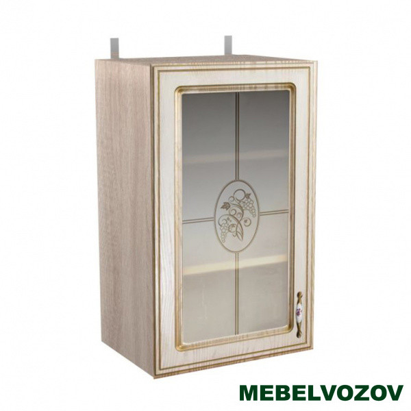 Шкаф-витрина навесной 450 Анжелика (высота 720) фото от Мебельвозов в Нижнем Новгороде