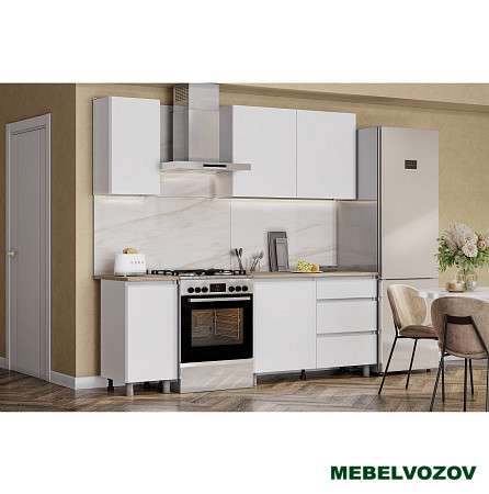 Кухонный гарнитур Денвер 1,6 м (Белый/сонома) от магазина Мебельвозов в Нижнем Новгороде