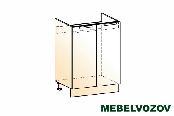 Стоун шкаф рабочий под мойку L600 2 дв.гл. фото от Мебельвозов в Нижнем Новгороде