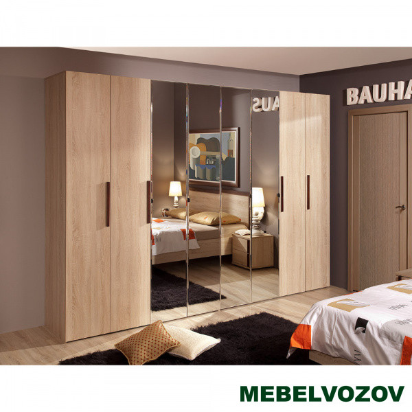 Шкаф распашной Bauhaus 8 для одежды + 2 фасада Стандарт от компании Мебельвозов в Нижнем Новгороде