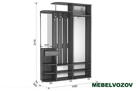 Прихожая Барселона-2 (белый рамух) от магазина Мебельвозов в Нижнем Новгороде