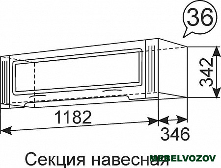 36 Секция навесная «Виктория» Детская комната фото от Мебельвозов в Нижнем Новгороде