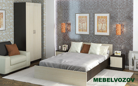 Модульная спальня Басса (венге/дуб). Комплект 3 от магазина Мебельвозов в Нижнем Новгороде