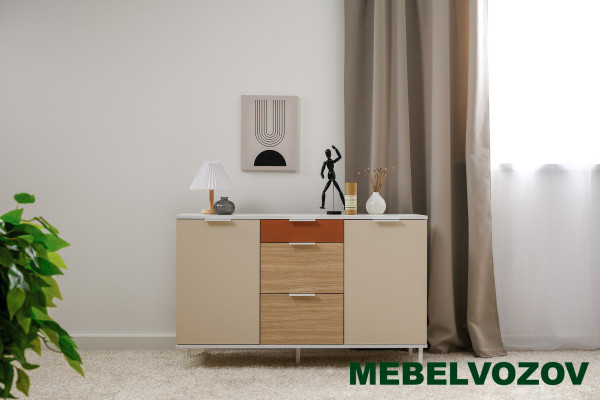 Марвэл Комод 16.234.02 (Белый PE шагрень) от магазина Мебельвозов в Нижнем Новгороде