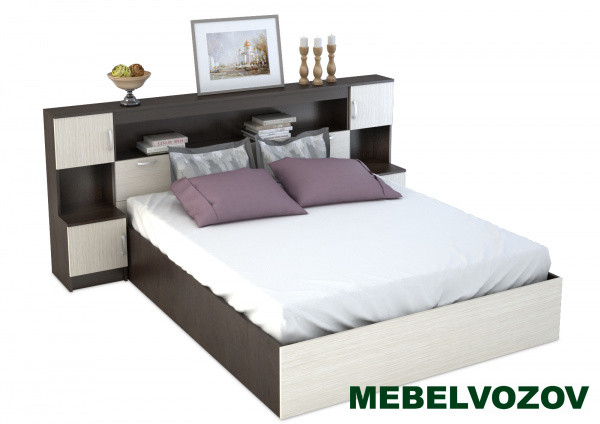 БАССА КР 552 кровать с прикроватным блоком от магазина Мебельвозов в Нижнем Новгороде