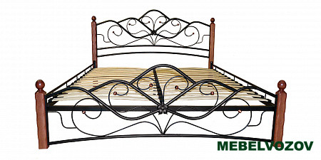 Кровать ВЕНЕРА-1 1400 (чёрный/махагон) от магазина Мебельвозов в Нижнем Новгороде