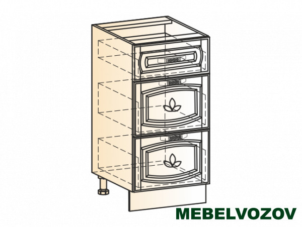 Фото шкаф рабочий l400 (3 ящ.) (эмаль) бергамо элемента от сайта Мебельвозов в Нижнем Новгороде