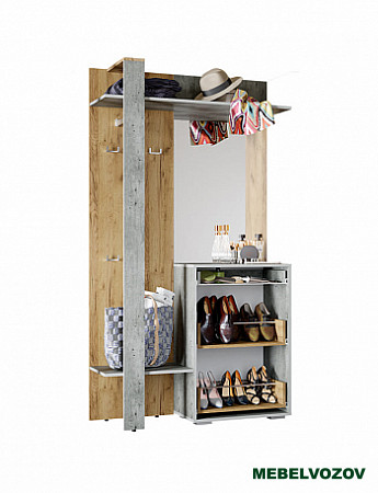 Прихожая Кензо (крафт/бетон) от магазина Мебельвозов в Нижнем Новгороде