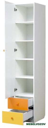 Шкаф 1-но дверный с ящиками и зеркалом "Радуга" детальное изображение от магазина mebelvozov.ru в Нижнем Новгороде