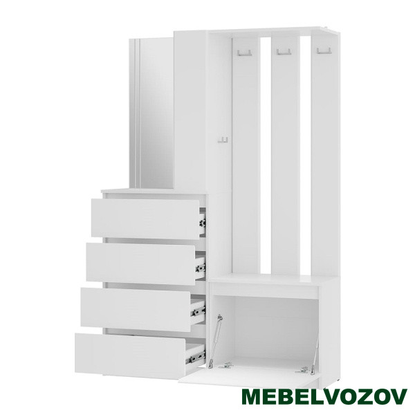 Прихожая Симпл ПР-04, белый- фото от магазина Мебельвозов в Нижнем Новгороде Прихожая Симпл ПР-04, белый от магазина Мебельвозов в Нижнем Новгороде