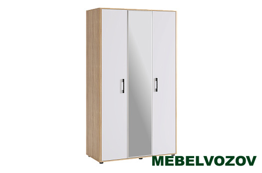 Шкаф 3-створчатый Зара (Дуб сонома/белый) от магазина Мебельвозов в Нижнем Новгороде