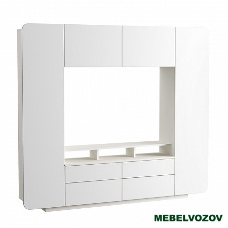 Стенка в гостиную Румба (белый глянец) от интернет магазина Mebelvozov в Нижнем Новгороде