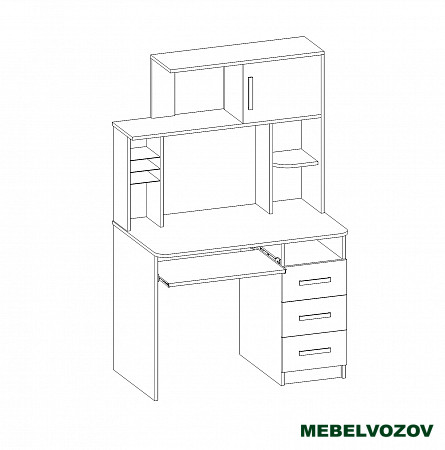Стол компьютерный Интел-12(Бодега темная/бодега светлая) от магазина Мебельвозов в Нижнем Новгороде