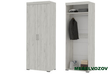 ГРАНД Шкаф двухстворчатый (ДУБ КРАФТ БЕЛЫЙ) от компании Мебельвозов в Нижнем Новгороде