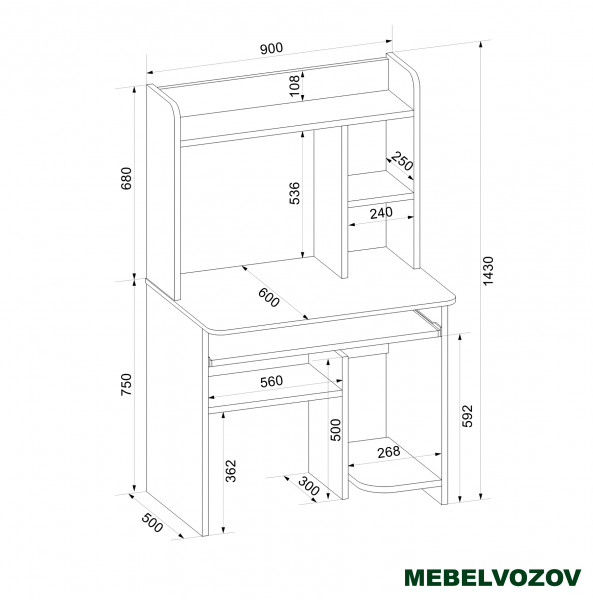 Стол компьютерный Интел-1(Бодега темная/бодега светлая) - фото от магазина Мебельвозов в Нижнем Новгороде Стол компьютерный Интел-1(Бодега темная/бодега светлая) от магазина Мебельвозов в Нижнем Новгороде