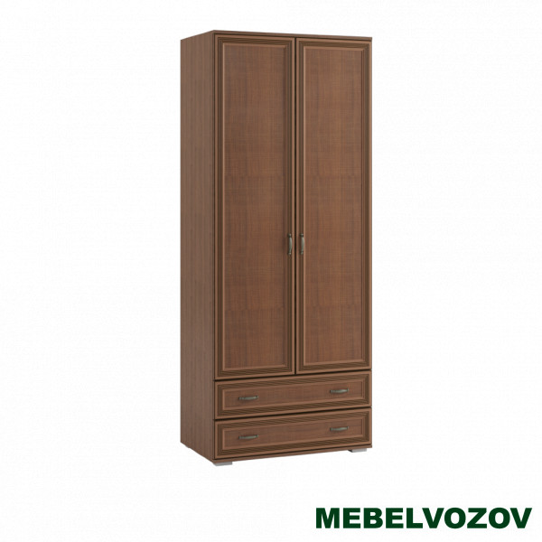 Шкаф двухстворчатый ЛШ-22 Ливорно (орех донской) от компании Мебельвозов в Нижнем Новгороде