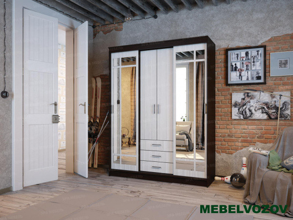 Шкаф-купе Лорд венге/лоредо от компании Мебельвозов в Нижнем Новгороде