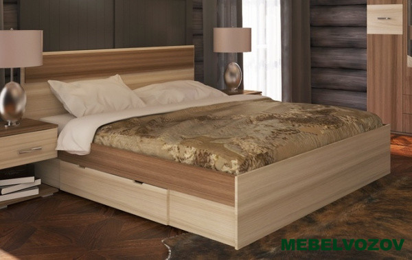 фото Кровать двуспальная Next 73 без ящика с ортопедическим основанием(Ясень светл/ясень темн) от магазина Мебельвозов в Нижнем Новгороде Кровать двуспальная Next 73 без ящика с ортопедическим основанием(Ясень светл/ясень темн) от магазина Мебельвозов в Нижнем Новгороде