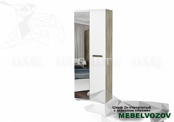 Шкаф 2-х дверный с зеркалом Наоми ШК-22 от компании Мебельвозов в Нижнем Новгороде
