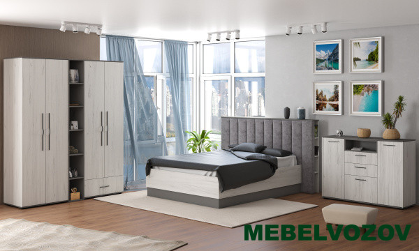Спальный гарнитур Бастион. Компановка 2 от магазина Мебельвозов в Нижнем Новгороде