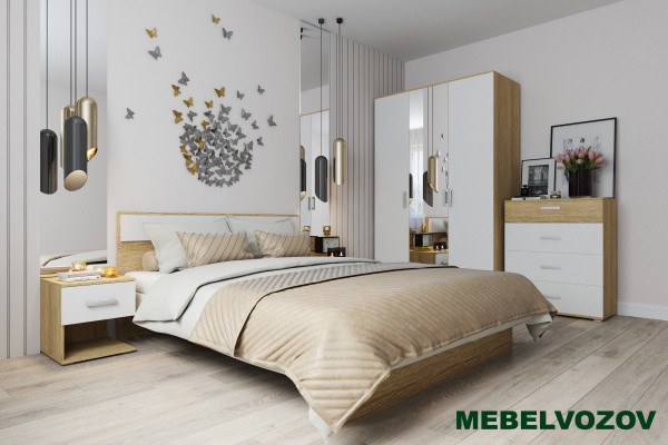 фото Кровать двуспальная Next 73 без ящика с ортопедическим основанием(Сонома/Белая Аляска) от магазина Мебельвозов в Нижнем Новгороде Кровать двуспальная Next 73 без ящика с ортопедическим основанием(Сонома/Белая Аляска) от магазина Мебельвозов в Нижнем Новгороде