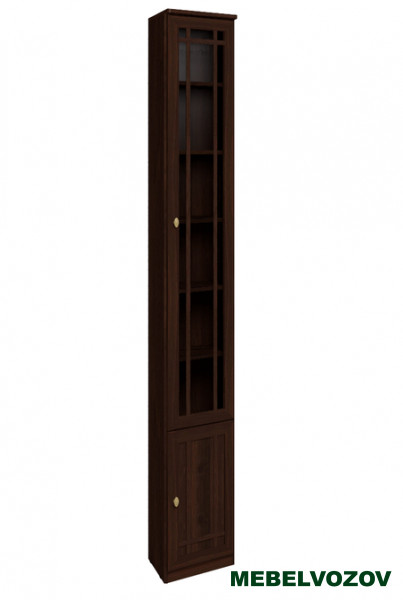 Шкаф для книг Sherlock 35 (библиотека) скошенный правый Орех шоколадный от компании Мебельвозов