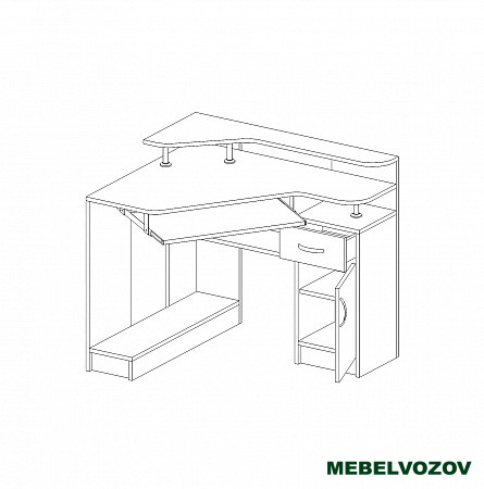 Стол компьютерный Интел-5(Бодега темный/ Бодега светлый) от магазина Мебельвозов в Нижнем Новгороде