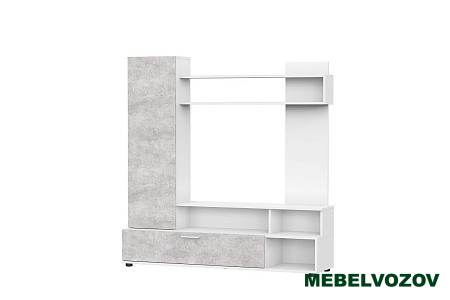 Стенка в гостиную "МГС 9" Белый / Цемент светлый от интернет магазина Mebelvozov в Нижнем Новгороде