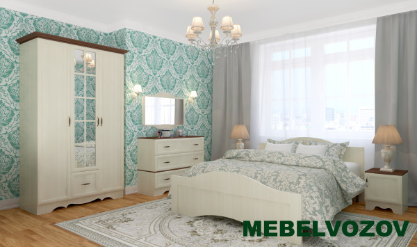 Модульная спальня Латте Компановка №1 от магазина Мебельвозов в Нижнем Новгороде
