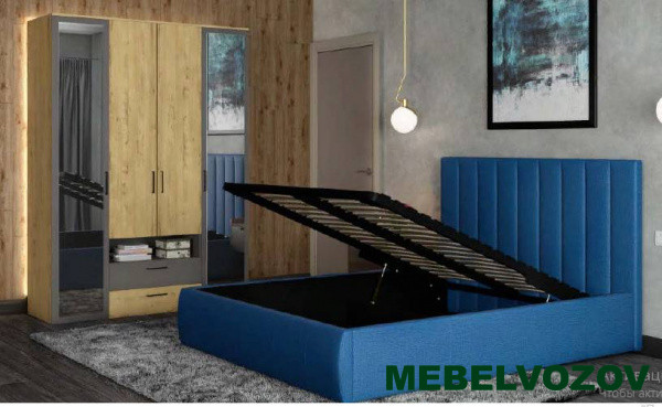 фото Интерьерная кровать с подъемным механизмом и ящиком Neo-02 (1600) от магазина Мебельвозов в Нижнем Новгороде Интерьерная кровать с подъемным механизмом и ящиком Neo-02 (1600) от магазина Мебельвозов в Нижнем Новгороде