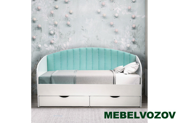 Кровать с продольной мягкой спинкой "Софа №12" от магазина Мебельвозов в Нижнем Новгороде