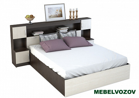 БАССА КР 552 кровать с прикроватным блоком от магазина Мебельвозов в Нижнем Новгороде