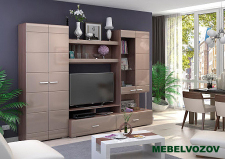 Гостиная Вегас-1 (ясень шимо/кофе с молоком) от интернет магазина Mebelvozov в Нижнем Новгороде