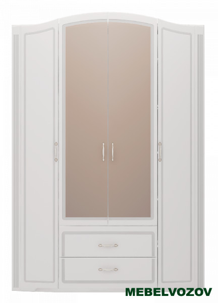 Шкаф с зеркалами 4-х дверный с ящиками "Виктория 02"  от компании Мебельвозов в Нижнем Новгороде