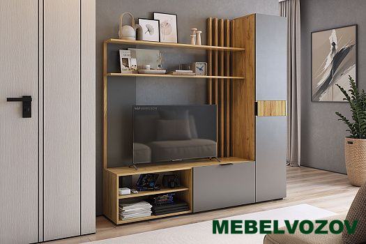 Гостиная Бери К1 (дуб крафт золотой/графит) от Mebelvozov в Нижнем Новгороде