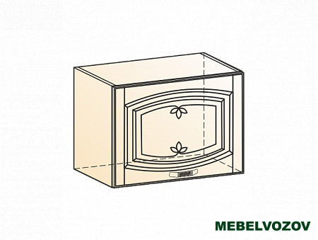 Шкаф навесной L500 H360 (1 дв. гл.) (эмаль) Бергамо фото от Мебельвозов в Нижнем Новгороде